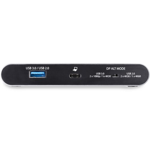 StarTech.com USB-C Dock - 4K Dual Monitor DisplayPort - Mini Laptop Docking Station - 100W Power Delivery Passthrough - GbE, 2-Port USB-A Hub - USB Type-C Multiport Adapter - 1m kabel