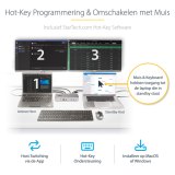 StarTech.com Dual-Laptop USB-C KVM Docking Station, Dual Monitor 4K 60Hz DisplayPort Dock, 5-Port USB Hub, GbE, 90W/45W Power Delivery voor Twee Laptops, Windows/Mac, Dual Host KVM Dock