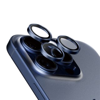 PanzerGlass ® Hoops® Titanium Camera Lens Protector Blue iPhone 15 Pro | 15 Pro Max Doorzichtige schermbeschermer Apple 1 stuk(s)