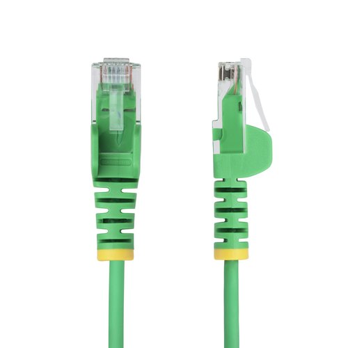 StarTech.com 1,5m Dunne CAT6 Ethernet Kabel, Groen, Snagless, 100W PoE, UTP, LSZH, 28AWG Pure Koperdraad, Slim RJ45 Netwerk Patchkabel met Trekontlasting, Fluke Getest