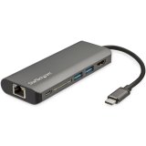 StarTech.com USB-C Multiport Adapter - USB-C Travel Dock met 4K HDMI, 3x USB 3.0 Hub, SD/SDHC, GbE, 100W PD 3.0 Pass-Through - Compacte USB-C Mini Docking Station USB Type-C/Thunderbolt 3