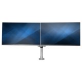 StarTech.com Dual Monitor Arm, Premium Scharnierende Bureau Monitor Beugel voor VESA Schermen tot 30" (10kg), Monitorsteun met Verstelbare Hoogte, Draaien/Kantelen/Zwenken, Klem/Doorvoertule, Zilver