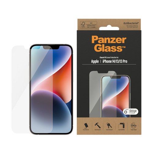 PanzerGlass ® Screen Protector iPhone 14 | 13 | 13 Pro | 16e | Classic Fit Doorzichtige schermbeschermer Apple 1 stuk(s)