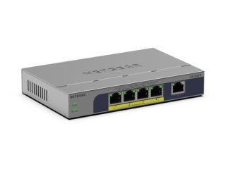 NETGEAR GS105PP Unmanaged Gigabit Ethernet (10/100/1000) Power over Ethernet (PoE) Bureaublad-/wandmontage Grijs