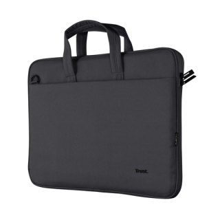 Trust Bologna Laptop Sleeve 16 inch - Laptop sleeve – Voor laptops tot 16 inch – Gerecycled polyester – Zwart