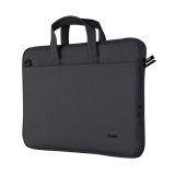 Trust Bologna Laptop Sleeve 16 inch - Laptop sleeve – Voor laptops tot 16 inch – Gerecycled polyester – Zwart