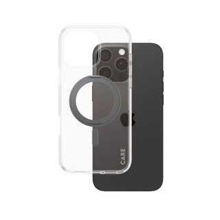 PanzerGlass CARE™ by ® Case Transparent w. Black Kickstand & MagSafe iPhone 16 Pro Max mobiele telefoon behuizingen Hoes Zwart