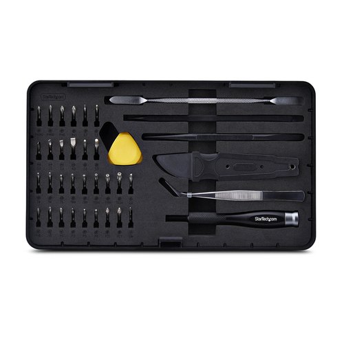 StarTech.com 40-Delige Computerreparatie Toolkit voor Laptop/PC/Electronica/Telefoon, 30-Bit Precisie Schroevendraaierset, Verwijderbaar Deksel met Magnetisch Werkvlak, Pry Tools