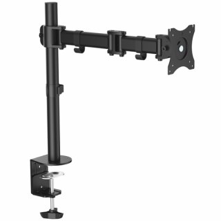 StarTech.com Monitor Arm voor VESA Scherm tot 34" (8kg), Scharnierende Monitorsteun met Verticale Arm voor Enkel Scherm, Verstelbare Hoogte, Ergonomische Monitor Beugel, Bureauklem/Doorvoortule