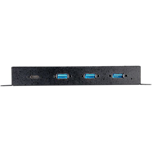 StarTech.com 4-Port USB C Hub 10Gbps - Metalen Industriële USB Type-C Hub - 3xUSB-A & 1xUSB-C - ESD & Overspanningsbeveiliging - USB-C of USB-A Host - Self-Powered Monteerbare USB 3.2 Gen 2 Hub