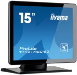 iiyama ProLite T1521MSC-B2 computer monitor 38,1 cm (15") 1024 x 768 Pixels XGA LED Touchscreen Tafelblad Zwart
