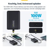 StarTech.com 100W USB-C Laptop Oplader met 1,5m Geïntegreerde USB-C Kabel, Power Adapter Brick voor Dell, XPS, HP ProBook, MacBook Pro, Microsoft Surface Pro