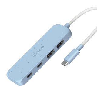 j5create Eco-Friendly USB-C naar 4-poorts Type-C en Type-A Gen 2 Hub