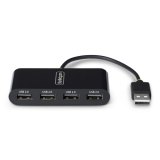 StarTech.com 4-Port USB 2.0 Hub, USB Bus Powered, Compacte Travel USB Hub, USB 2.0 Splitter, Multi-Port Draagbare Mini USB Hub, 480Mbps, Overspanningsbeveiliging (OCP)