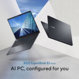 ASUS ExpertBook B3 B3605CCA-MB0370X Intel Core Ultra 5 225H Laptop 40,6 cm (16") WUXGA 16 GB DDR5-SDRAM 512 GB SSD Wi-Fi 6E (802.11ax) Windows 11 Pro Zwart, Grijs AZERTY Belgisch