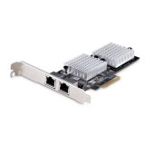 StarTech.com 2-Port 10GbE PCIe Netwerk Adapter Kaart, Netwerk Kaart voor PC/Desktop/Server, Zes Snelheden, PCIe Gigabit Ethernet Kaart met Jumbo Frame Ondersteuning, NIC/LAN Interface Kaart, 10GBASE-T en NBASE-T
