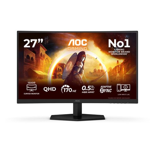 AOC G4 Q27G42ZE computer monitor 68,6 cm (27") 2560 x 1440 Pixels Quad HD LED Zwart, Rood