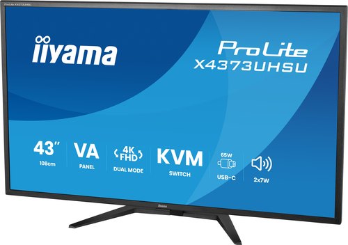 iiyama ProLite X4373UHSU-B2 computer monitor 108 cm (42.5") 3840 x 2160 Pixels 4K Ultra HD LED Zwart