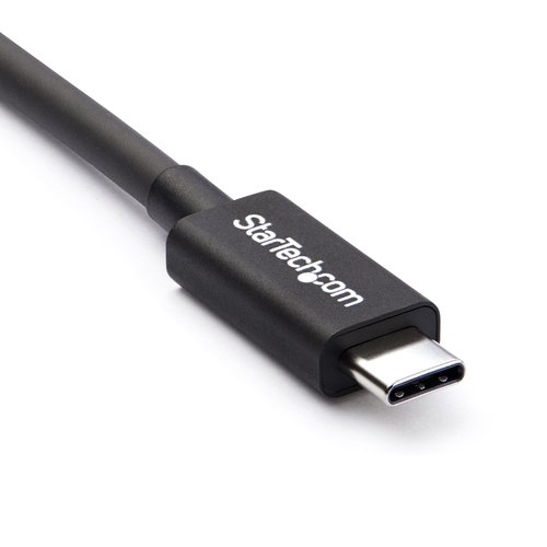 StarTech.com 2m Thunderbolt 3 Kabel, 20Gbps, 100W PD, 4K, Thunderbolt Gecertificeerd, Thunderbolt 4/USB 3.2/DisplayPort Compatibel, Zwart