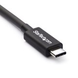 StarTech.com 2m Thunderbolt 3 Kabel, 20Gbps, 100W PD, 4K, Thunderbolt Gecertificeerd, Thunderbolt 4/USB 3.2/DisplayPort Compatibel, Zwart