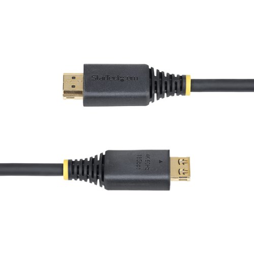 StarTech.com 30cm High Speed HDMI Kabel met Grip Connectors, 4K 60Hz/1440p 144Hz, HDR10/HDCP 2.2/ARC, 18Gbps, UHD HDMI Kabel voor TV/Monitor/Display, TPE