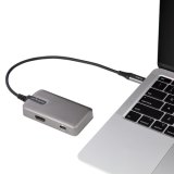 StarTech.com USB C Multiport Adapter, USB Type-C naar 4K 60Hz HDMI 2.0, 100W Power Delivery Pass-through, 3-Port 10Gbps USB Hub, Compacte USB C Mini Dock, 25cm Kabel