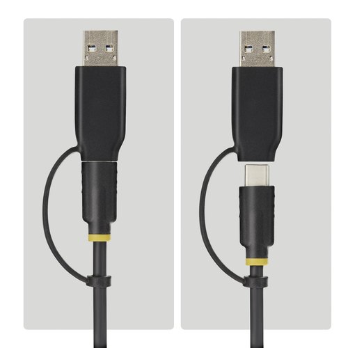 StarTech.com USB-C/USB-A naar M.2 NVMe en 2.5in/3.5in SATA Adapter, 10Gbps, Tool-Free Externe SSD Hard Drive Lezer, B+M/M-Key
