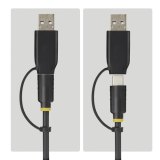 StarTech.com USB-C/USB-A naar M.2 NVMe en 2.5in/3.5in SATA Adapter, 10Gbps, Tool-Free Externe SSD Hard Drive Lezer, B+M/M-Key