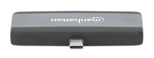 Manhattan USB-C travel dock, HDMI, USB-A, USB-C en 3,5 mm audio, met Power Delivery (PD) 100 W - vereist een externe USB-C-lader (niet inbegrepen). USB-gevoed (geen externe voeding vereist) wanneer PD niet wordt gebruikt