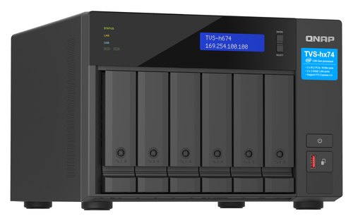 QNAP TVS-H674T-I5-32G data-opslag-server NAS Tower Intel® Core™ i5 i5-12400 32 GB DDR4 HDD QNAP QTS Zwart
