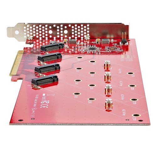 StarTech.com QUAD-M2-PCIE-CARD-B interfacekaart/-adapter Intern M.2