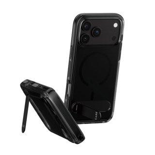 PanzerGlass CARE™ by ® Kickstand Case Smokey w. Black MagSafe iPhone 18 Pro Max | 17 Pro Max mobiele telefoon behuizingen Hoes Zwart