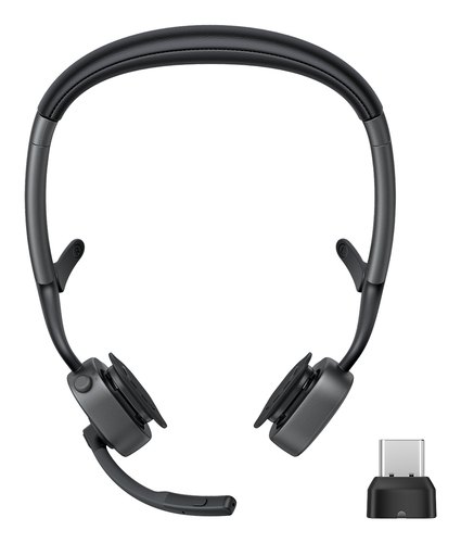 SHOKZ OpenMeet2 UC Headset Draadloos Open-ear Kantoor/callcenter Bluetooth Zwart