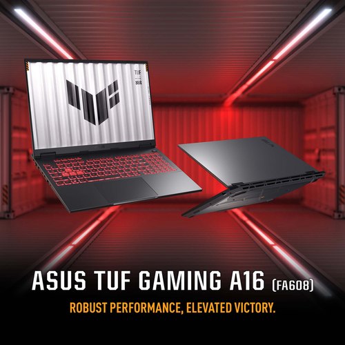 ASUS TUF Gaming A16 FA608UH-RV015W AMD Ryzen™ 7 260 Laptop 40,6 cm (16") WUXGA 16 GB DDR5-SDRAM 512 GB SSD NVIDIA GeForce RTX 5050 Wi-Fi 6E (802.11ax) Windows 11 Home Grijs AZERTY Belgisch