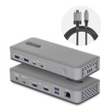 StarTech.com Dual-Monitor USB-C Docking Station, HDMI, 4K 60Hz, 100W Laptop Charging, 1GbE, Driverless, Multi-Monitor Dock voor Windows