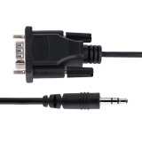StarTech.com 1m DB9 naar 3.5mm Seriële Kabel voor Serial Device Configuratie, RS232 DB9 Male naar Jack Kabel voor Calibratie van Projectors, Digital Signage, TVs via Audio Jack