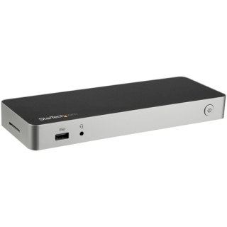 StarTech.com USB C Dock, Dual Monitor HDMI & DisplayPort 4K 30Hz, USB Type-C Laptop Docking Station, 60W Power Delivery, SD, 4 ports USB-A 3.0 Hub, GbE, Audio, Thunderbolt 3 Compatibel