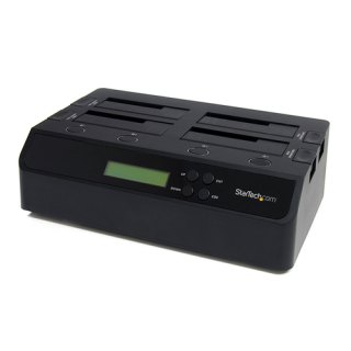 StarTech.com 4-Bay Hard Drive Cloner en Wisser, Standalone 1:3 HDD/SSD Kloner/Copier/Earser, USB 3.0/eSATA naar SATA Docking Station, Hard Disk Duplicator en Secure Erase Dock, Toolless/Top-Loading Ontwerp