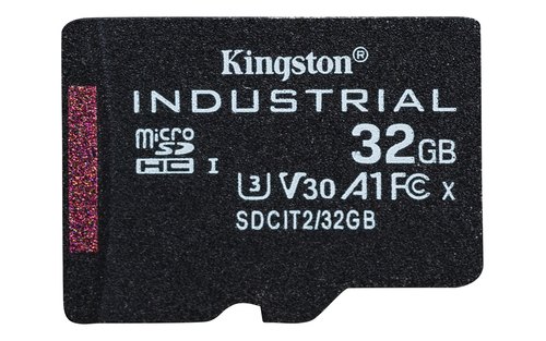 Kingston Technology 32GB microSDHC Industrial C10 A1 pSLC-kaart + SD-adapter