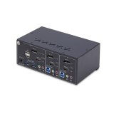 StarTech.com 2-Port Dual-Monitor DisplayPort en HDMI KVM Switch, 4K 60Hz, 1x HDMI & 1x DP Monitor, 2-Port USB Hub, 5Gbps, 2x USB HID Ports, TAA Compliant