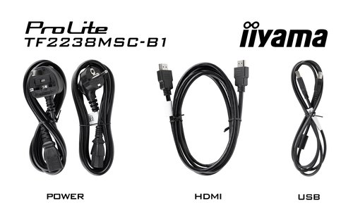 iiyama TF2238MSC-B1 computer monitor 53,3 cm (21") 1920 x 1080 Pixels Full HD LED Touchscreen Zwart