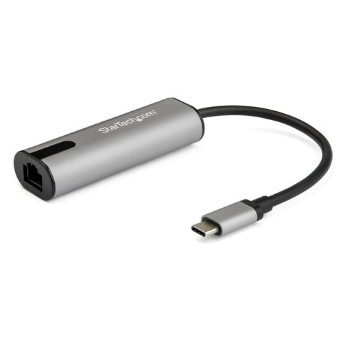 StarTech.com 2.5GbE USB C naar Ethernet Adapter NBASE-T NIC, USB 3.0 Type C 2.5/1 Gigabit/100 Mbps Multi Speed Netwerk, USB 3.1 Laptop naar RJ45/LAN, Thunderbolt 3 Compatibel, MacBook Pro Surface