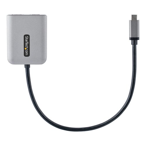 StarTech.com USB-C MST HUB, USB-C naar Dual HDMI 4K 60Hz, USB Type C Multi Monitor Adapter voor Laptop met 30cm kabel, DP 1.4 Multi-Stream Transport Hub, USB-C naar HDMI Splitter voor 2 Schermen