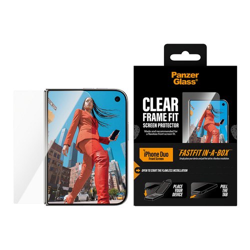 PanzerGlass ® Front Screen Protector iPhone Duo | FRAME FIT w. FASTFIT IN-A-BOX Doorzichtige schermbeschermer 1 stuk(s)