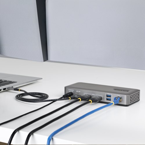 StarTech.com Dual-Monitor USB-C Docking Station, HDMI, 4K 60Hz, 100W Laptop Charging, 1GbE, Driverless, Multi-Monitor Dock voor Windows
