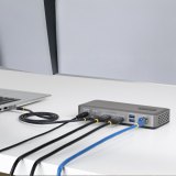 StarTech.com Dual-Monitor USB-C Docking Station, HDMI, 4K 60Hz, 100W Laptop Charging, 1GbE, Driverless, Multi-Monitor Dock voor Windows