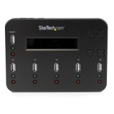 StarTech.com Standalone 1 naar 5 USB Thumb Drive Cloner en Wisser, Multiple USB Flash Drive Kloner,System/File/Whole-Drive Copy aan 1.5 GB/min, Single en 3-Pass Erase, LCD Display