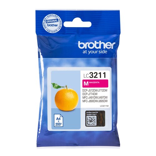 Brother LC3211M inktcartridge 1 stuk(s) Origineel Normaal rendement Magenta