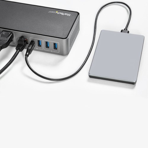 StarTech.com USB-C & USB-A Dock - Hybride Universeel Triple Monitor Laptop Docking Station DisplayPort & HDMI 4K 60Hz - 85W Power Delivery, 6x USB Hub, GbE, Audio - USB 3.1 Gen 2 10Gbps