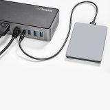 StarTech.com USB-C & USB-A Dock - Hybride Universeel Triple Monitor Laptop Docking Station DisplayPort & HDMI 4K 60Hz - 85W Power Delivery, 6x USB Hub, GbE, Audio - USB 3.1 Gen 2 10Gbps